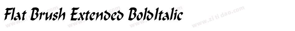 Flat Brush Extended BoldItalic字体转换